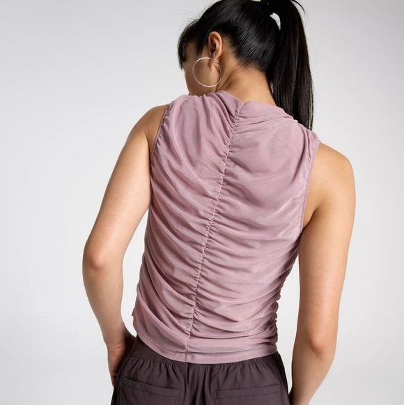 Calia Ruched Mock Neck Sleeveless Top - Picture 3 of 7